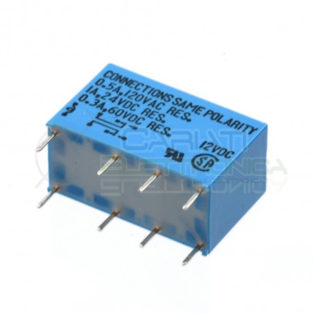 Relè Takamisawa RY12W-K Bobina 12Vdc 12V DC 0.5A 120V DPDT doppio 2 scambio Takamisawa