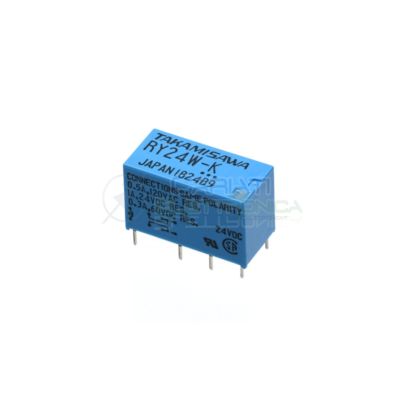Relè doppio 2 scambio Takamisawa RY24W-K 24Vdc 24V dc 0.5A 120V DPDT Takamisawa