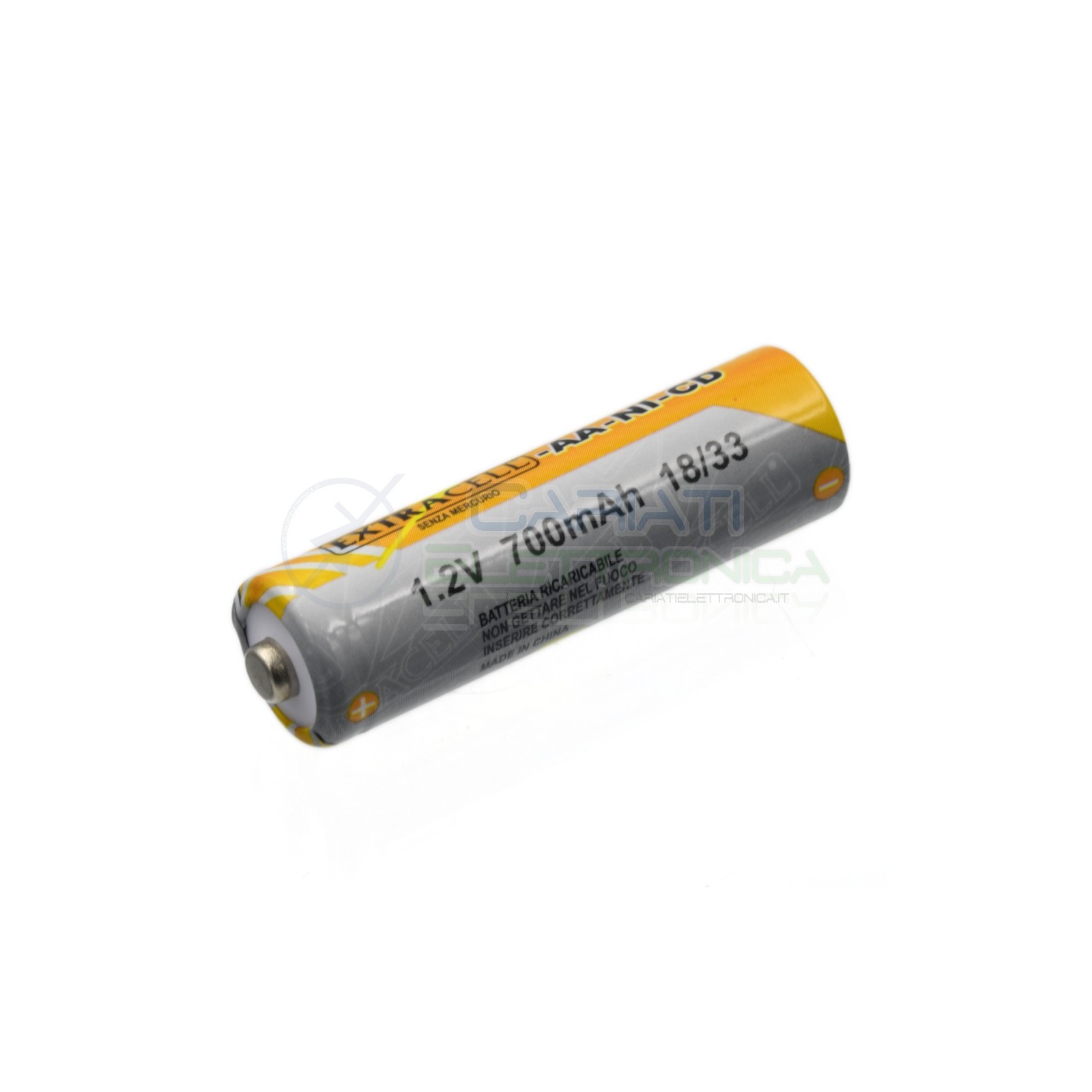 Batteria ricaricabile NI-CD 1,2V 700mAh AA Stilo Extracell Extracell