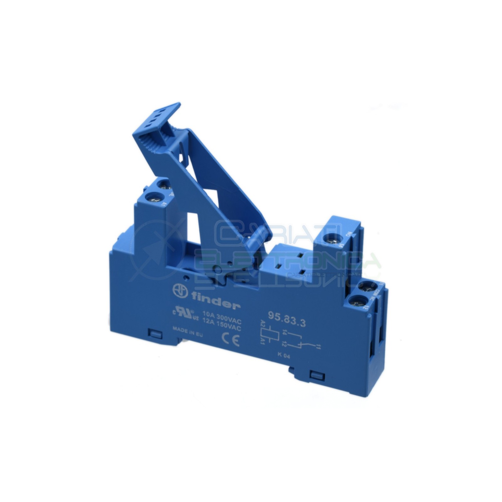 Portarelè Zoccolo DIN FINDER 95.83.3 300V 12A per Relè 5 pin Pcb porta Relay