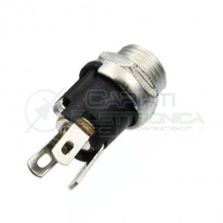 2 Pezzi Presa Jack DC da pannello 5,5x2,1mm alimentazione Femmina Cariati Elettronica