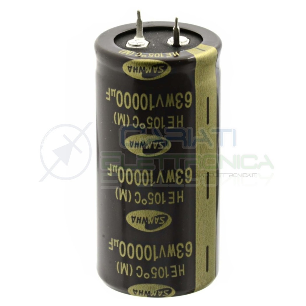 Condensatore elettrolitico SAMWHA SNAP IN 10000 uF 63V 105°C 30 x 60 mm Samwha