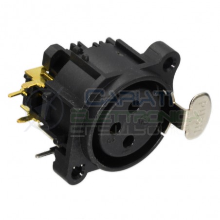 Connettore XLR Femmina 3 poli da pannello PCB Connettore Audio Mixer Microfono Cannon Generico