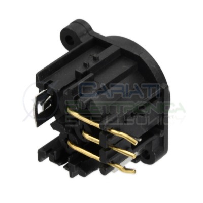 Connettore XLR Maschio 3 poli da pannello PCB Connettore Audio Mixer Microfono Cannon