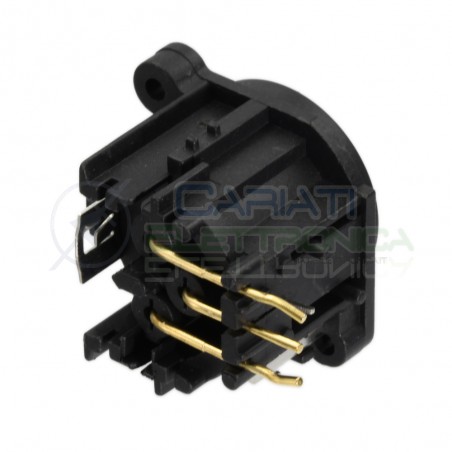 Connettore XLR Maschio 3 poli da pannello PCB Connettore Audio Mixer Microfono Cannon