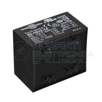 Trasformatore incapsulato 10VA 230V Doppia Uscita 2 x 12V
