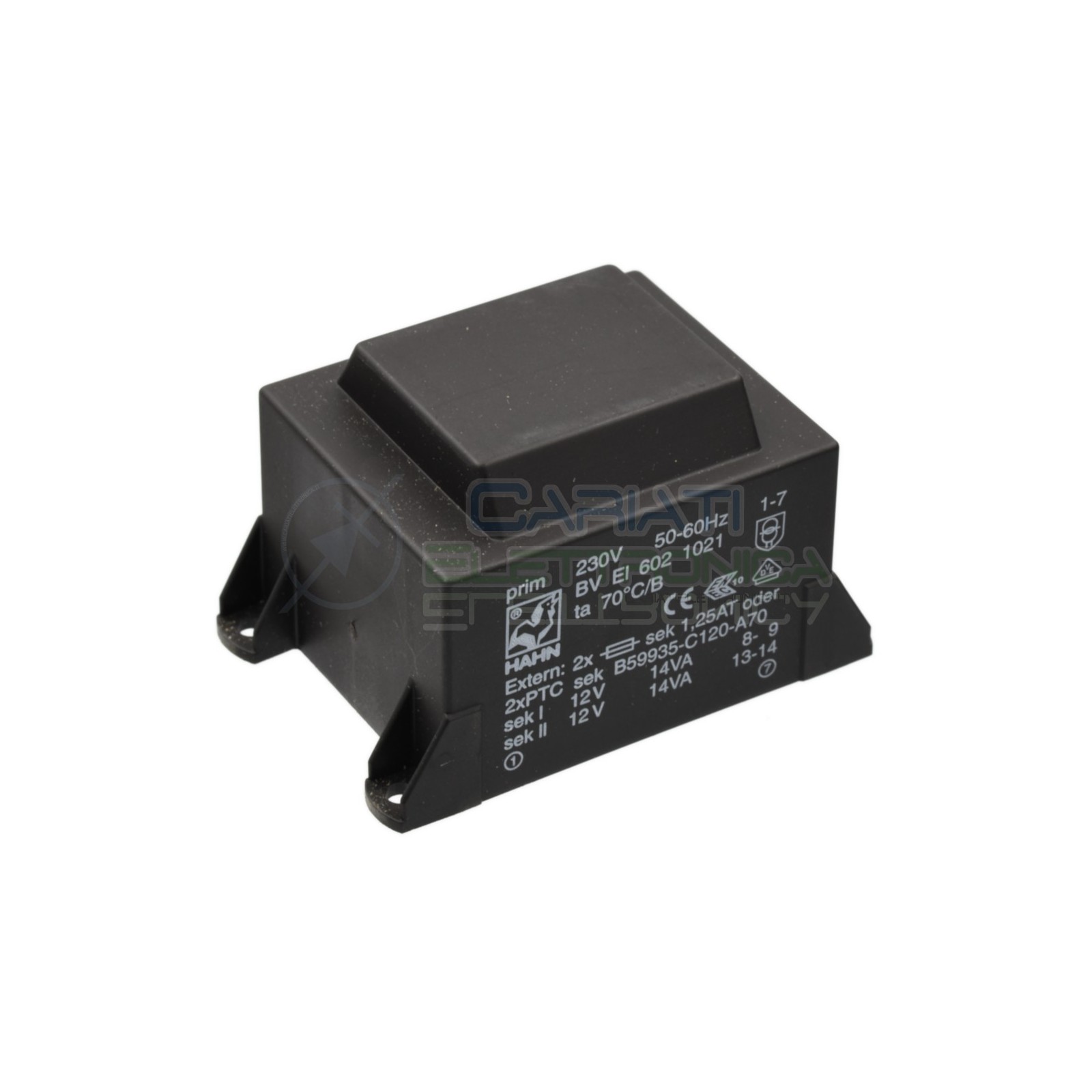 Trasformatore incapsulato 28VA Ingresso 230V Ac Uscita 2x12V aC