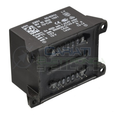 Trasformatore incapsulato 28VA Ingresso 230V Ac Uscita 2x12V aC