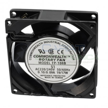 Ventola 92 x 92 x 25 mm 220V 220Vac 19W FP-108B Dissipazione Ventilazione