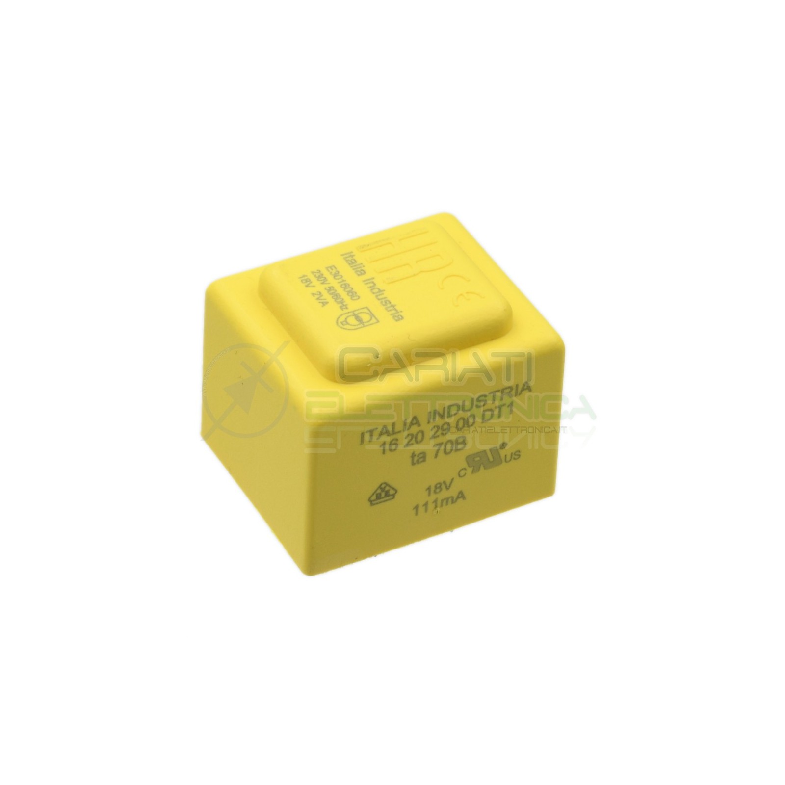 Trasformatore incapsulato da per PCB 2VA ingresso 230V singola Uscita 18V 118mA