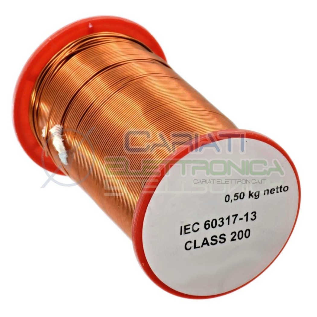 Rotolo filo Cavo bobina di rame da 0,65mm 0,5Kg singolarmente smaltato per avvolgimentiSynflex
