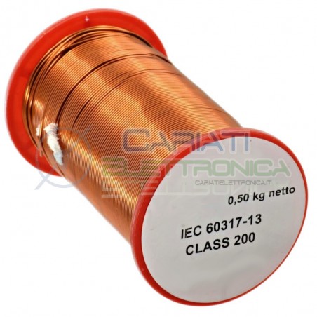 Rotolo filo Cavo bobina di rame da 0,65mm 0,5Kg singolarmente smaltato per avvolgimentiSynflex