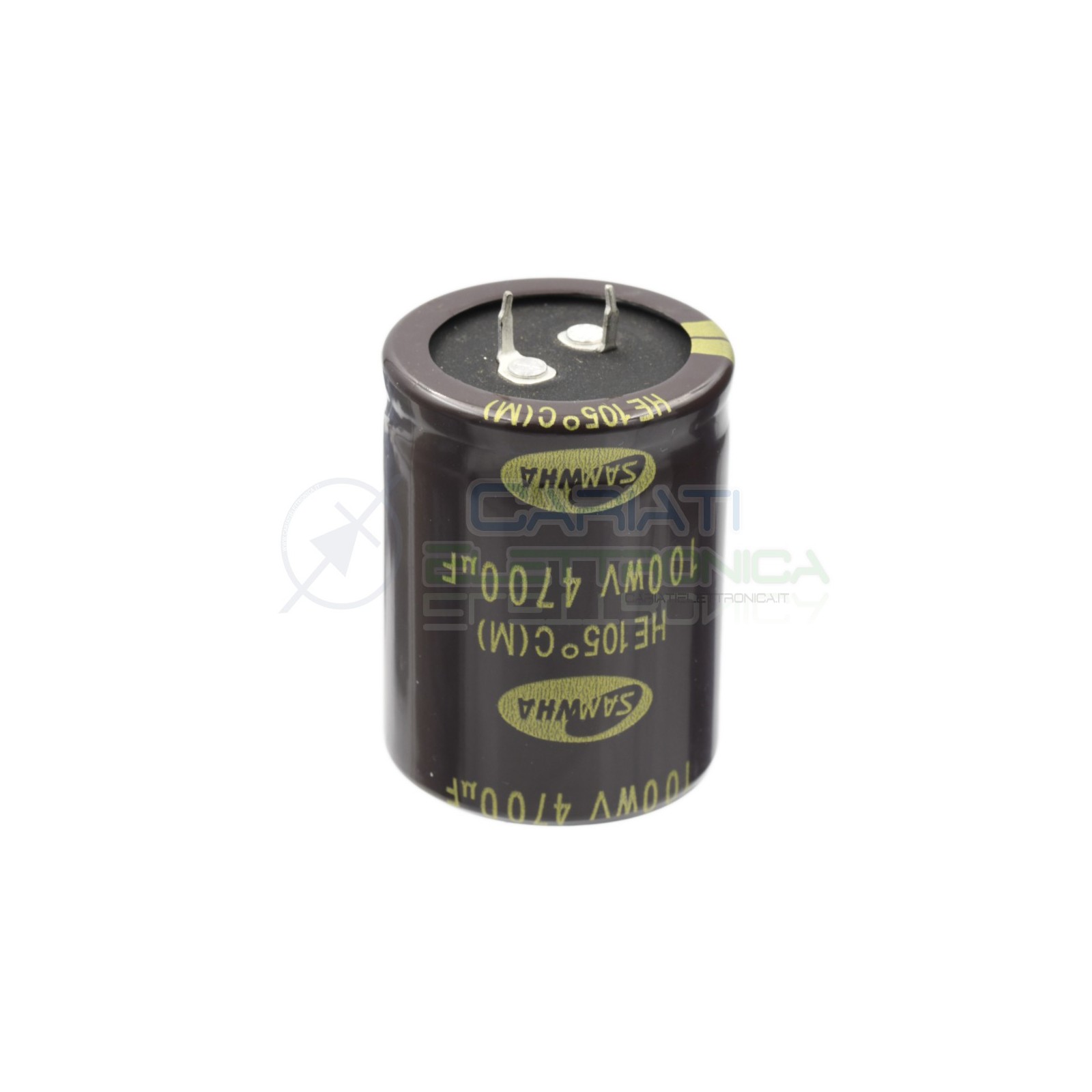 Condensatore elettrolitico 4700uF 4700 uF 100V 105°C SAMWHA SNAP IN 35x45mm Samwha