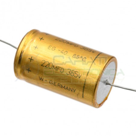 Condensatore elettrolitico 220uF 220 uF 385V 85°C assiale 30x50mm ELKO Rauh ELKO Rauh