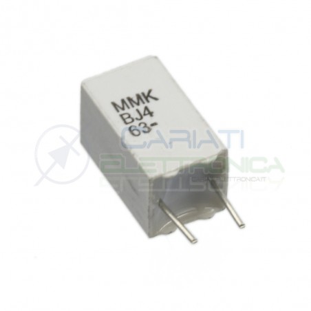 Condensatore 2,2uF 2,2 uF 63V in poliestere KEMET Passo 5mm 5% MKS Kemet
