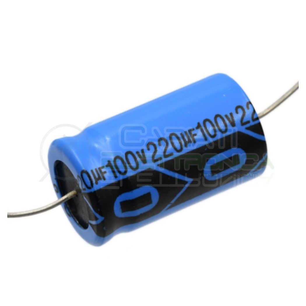 Condensatore elettrolitico 220uF 220 uF 100V 85°C assiale 16x28mm Lelon Lelon