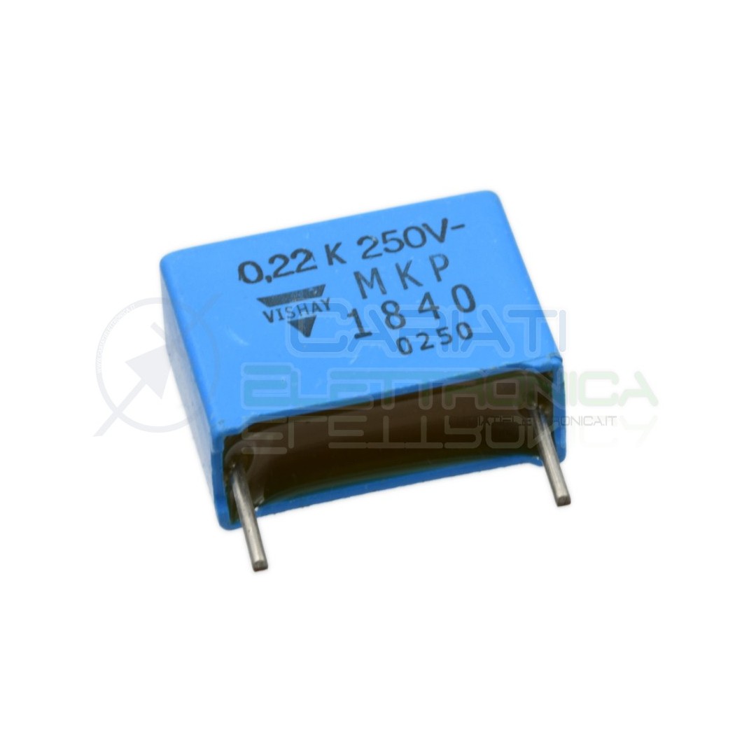 Condensatore in Polipropilene 220nF 0.22uF 250V Passo 15mm 10% VISHAY Vishay