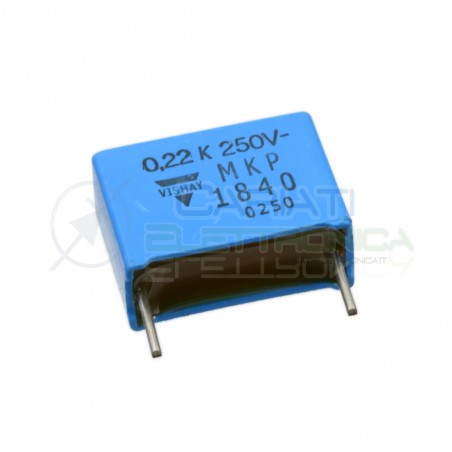 Condensatore in Polipropilene 220nF 0.22uF 250V Passo 15mm 10% VISHAY Vishay