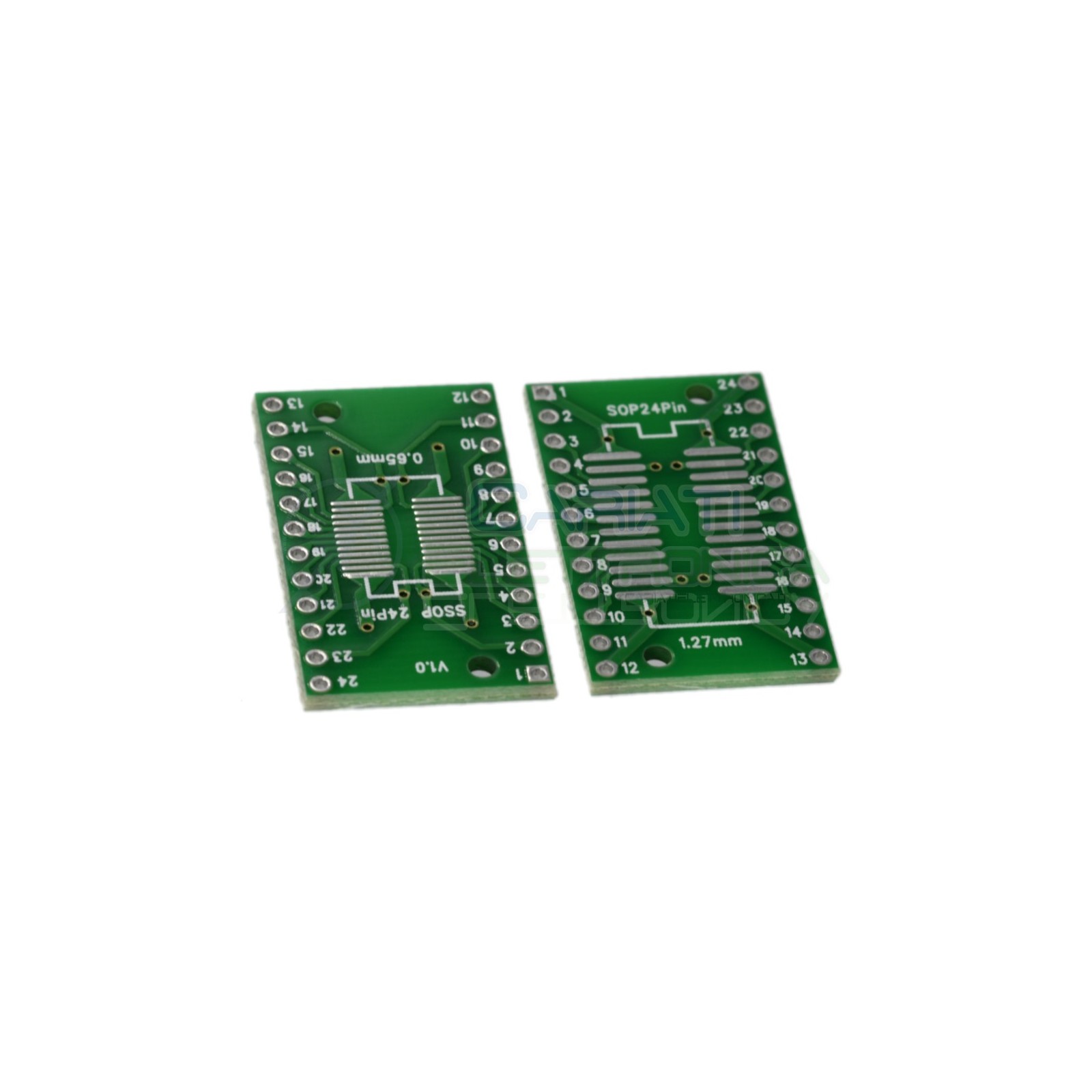 2 Pezzi Adattatore Basetta Test PCB SSOP24 e SOP24 SOP SSOP 24 pin Generico