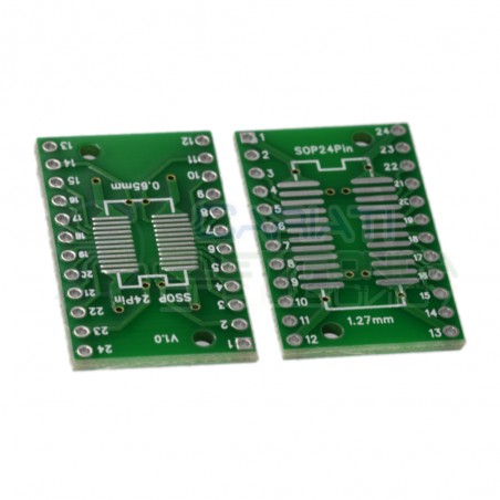 2 Pezzi Adattatore Basetta Test PCB SSOP24 e SOP24 SOP SSOP 24 pin Generico