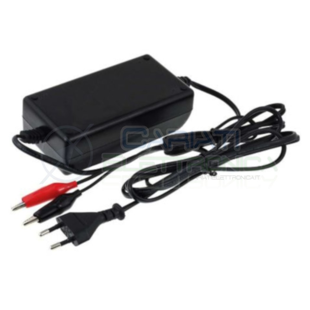Caricabatterie 12V dc 2A per batterie al piombo Battery Charger