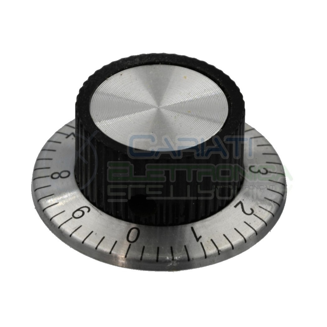MANOPOLA CON ASSE 6mm 33 x 16 mm POMELLO KNOB KNOBS FENDER POTENZIOMETRO AUDIOGenerico