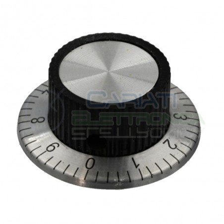 MANOPOLA CON ASSE 6mm 33 x 16 mm POMELLO KNOB KNOBS FENDER POTENZIOMETRO AUDIOGenerico