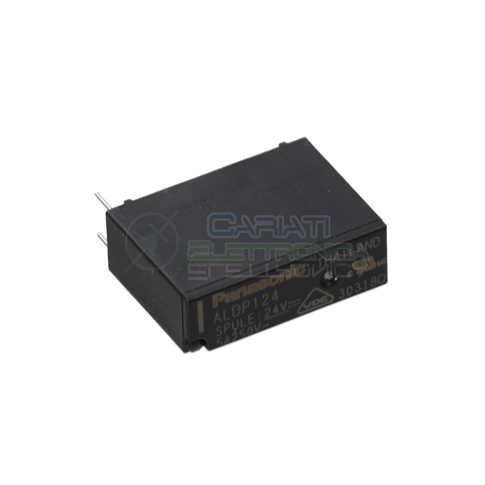 Relè singolo scambio Bobina 24V 5A ALDP124 SPST 24Vdc Panasonic Spst Panasonic