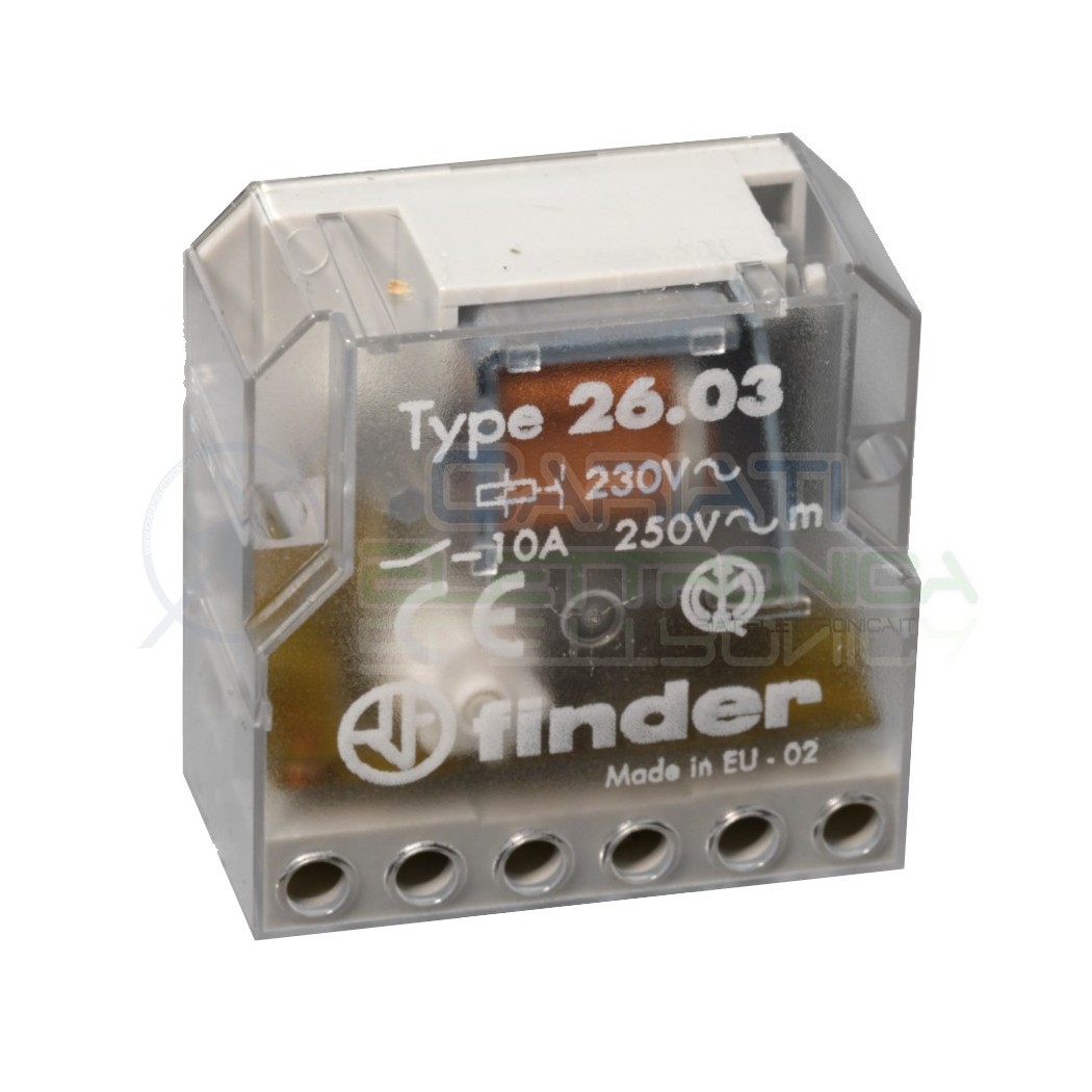 Relè Finder 26.03.8.230.0000 passo passo ad impulsi Luci Scale 230Vac 10A Finder