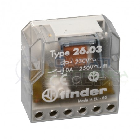 Relè Finder 26.03.8.230.0000 passo passo ad impulsi Luci Scale 230Vac 10A Finder