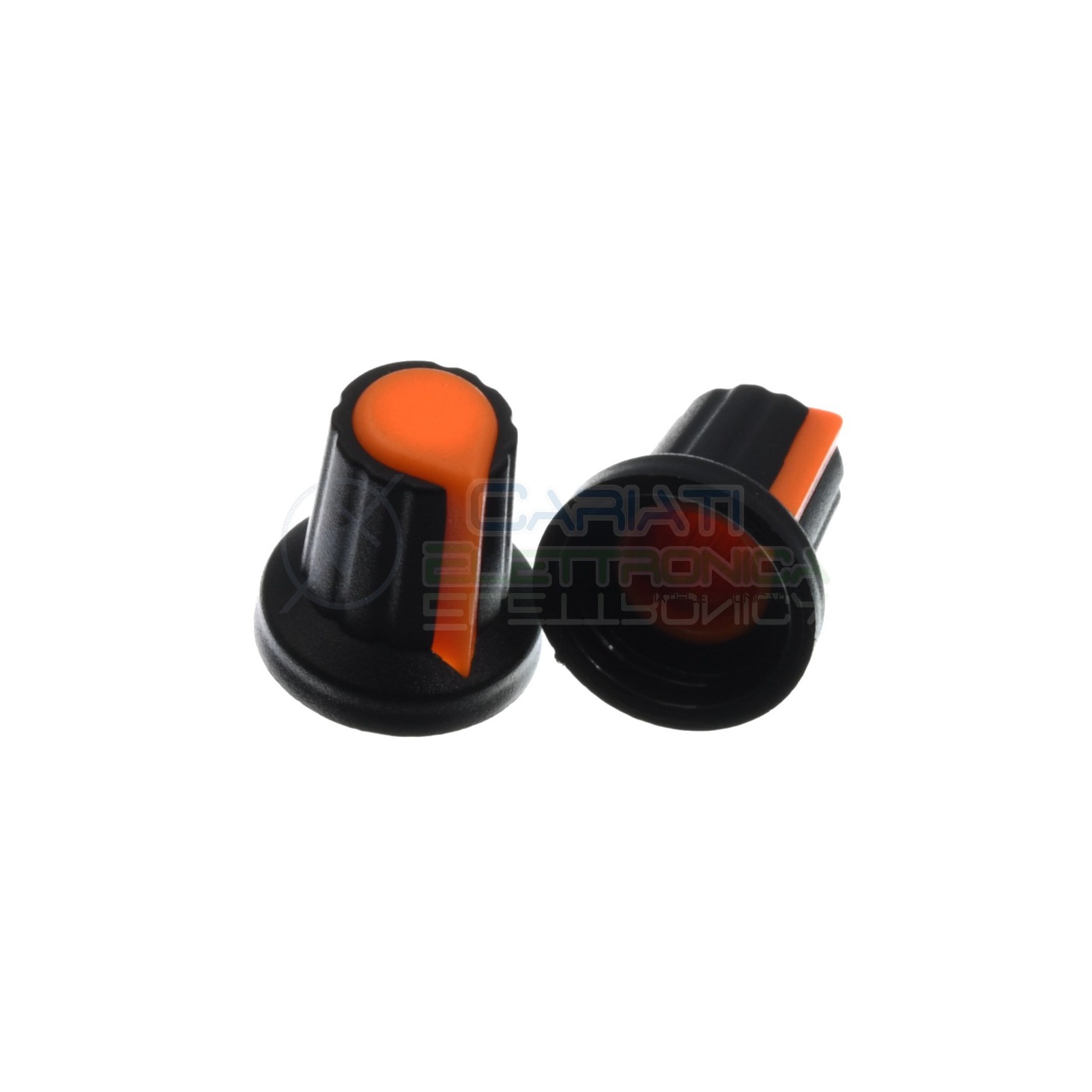 5 PEZZI Manopola Pomello Knob Arancione per Potenziometro con diametro innesto 6mm Generico