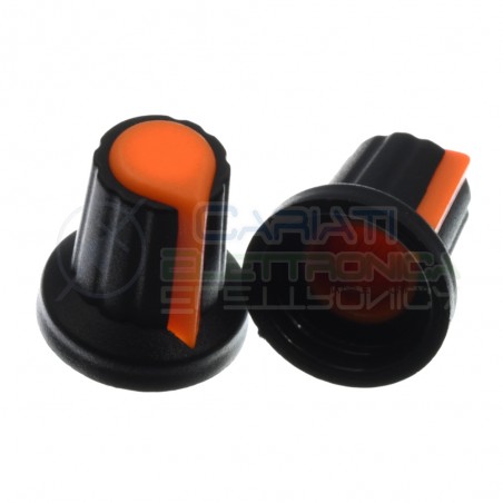 5 PEZZI Manopola Pomello Knob Arancione per Potenziometro con diametro innesto 6mm Generico