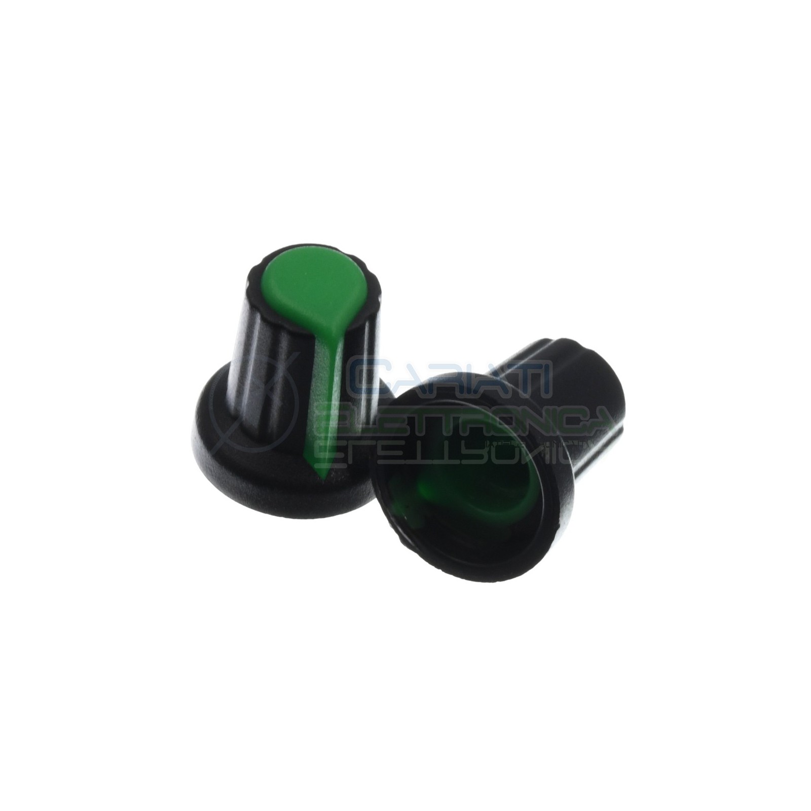 5 PEZZI Manopola Pomello Knob Verde per Potenziometro con diametro innesto 6mmGenerico