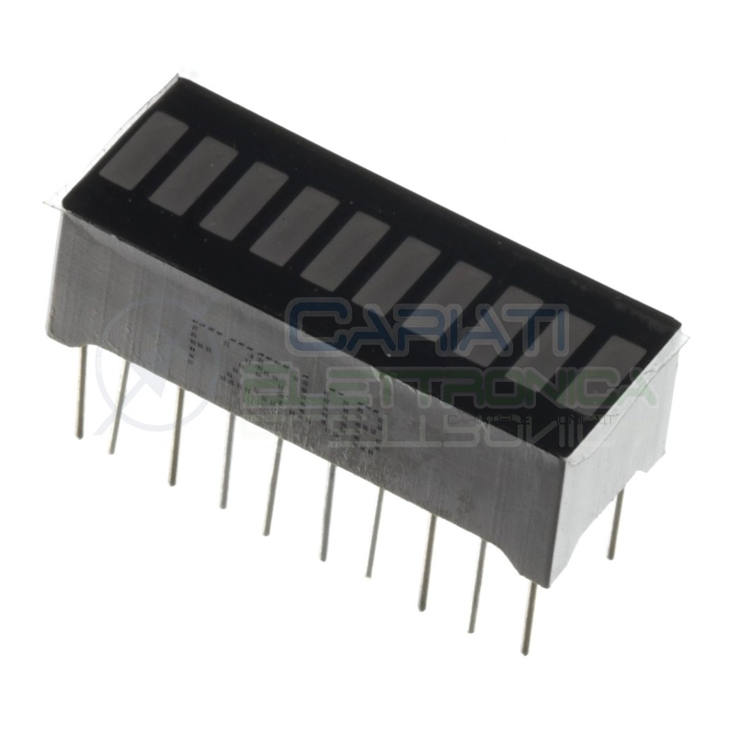 Display ledbar 10 livelli con led verde barra a LedGenerico