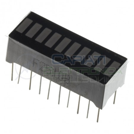 Display ledbar 10 livelli con led verde barra a LedGenerico