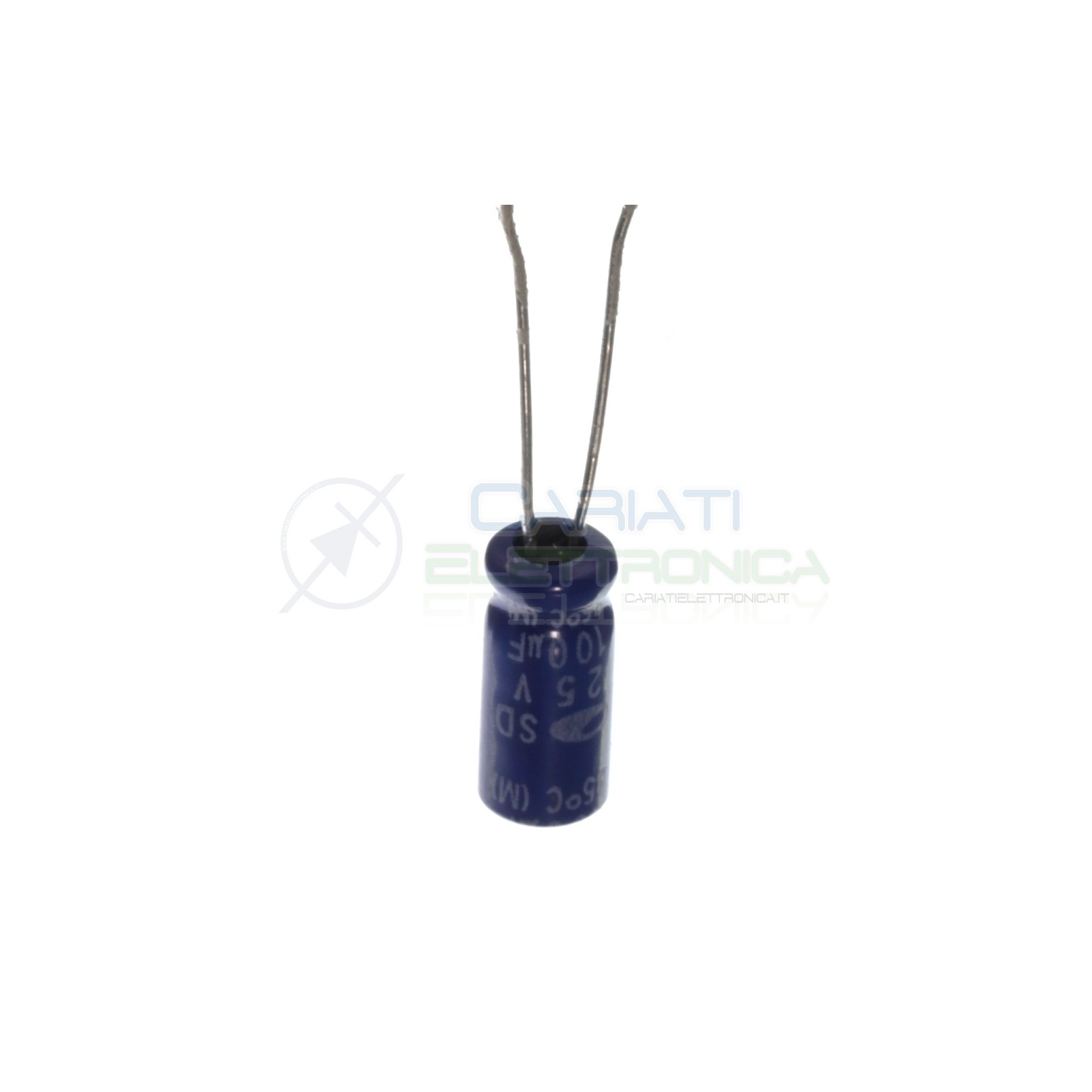 10 PEZZI CONDENSATORE ELETTROLITICO 100uF 100 uF 25V 85° Samwha