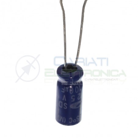 10 PEZZI CONDENSATORE ELETTROLITICO 100uF 100 uF 25V 85° Samwha