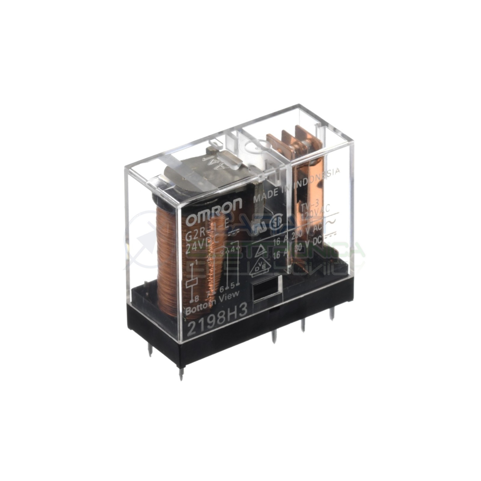 Relè OMRON G2R-1-E bobina da 24Vdc 16A 250Vac 10A 30Vdc SPDTOmron