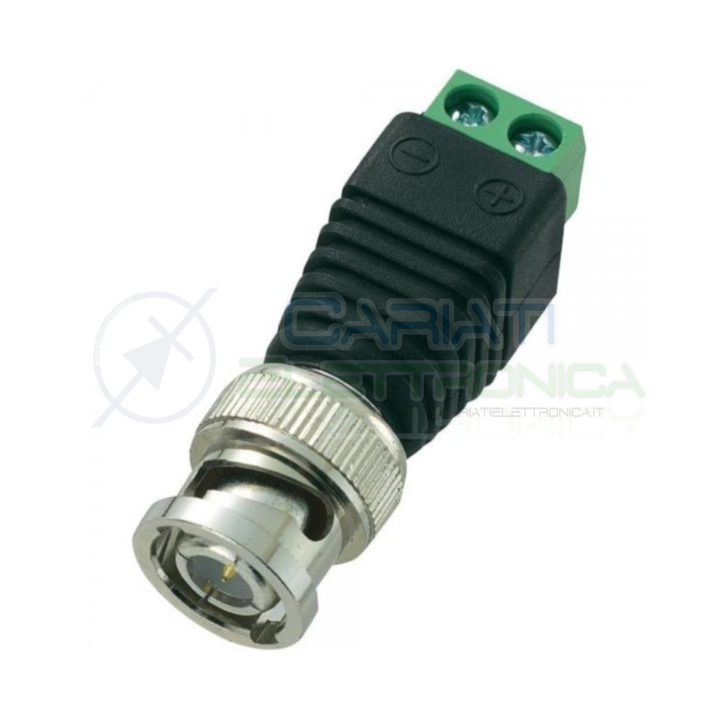 Connettore presa BNC volante maschio con morsetti a vite RG59 per video telecamere Generico