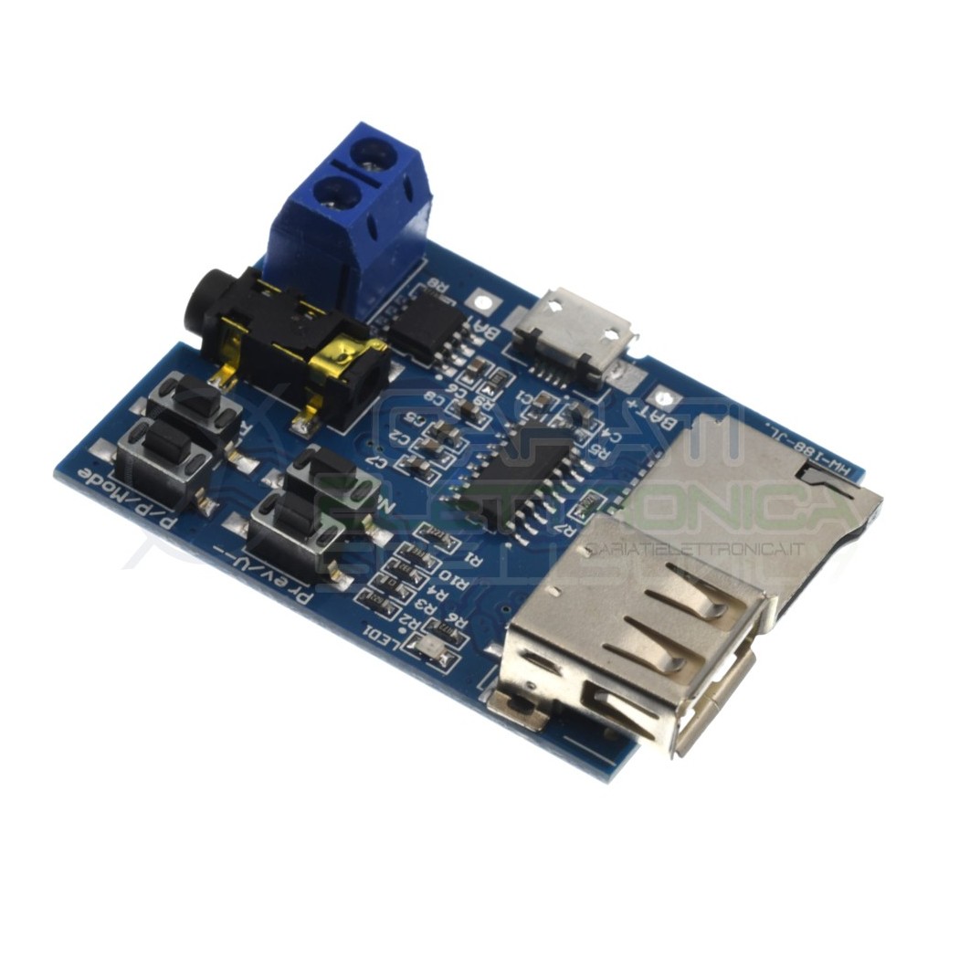 Scheda modulo riproduzione lettura file MP3 da chiavetta USB o micro SD Generico