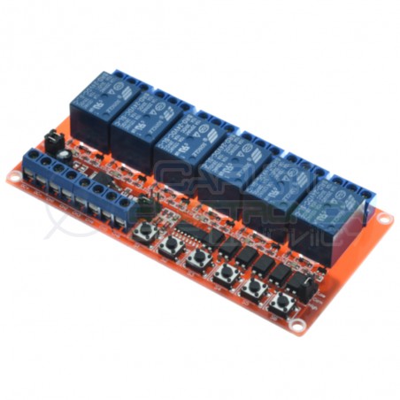 Scheda 6 Relay Relè 24V Dc 10A SONGLE SRD-24VDC-SL-C SPDT Monostabile BistabileGenerico