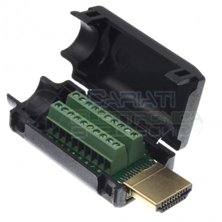 Connettore adattatore porta spina HDMI maschio 19pin per cavo con morsettiera a vite Generico