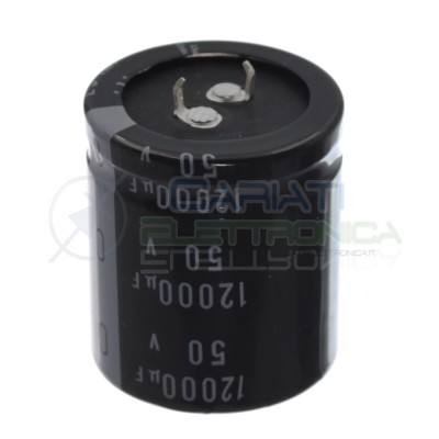 Condensatore elettrolitico 12000uF 12000 uF 50V 85°C nichicon snap in 35x40mm Nichicon