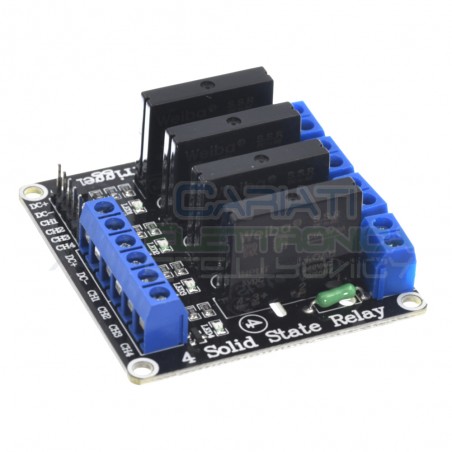 Scheda modulo 5V 4 relè SSR 240V 2A con Fusibile di protezione Generico