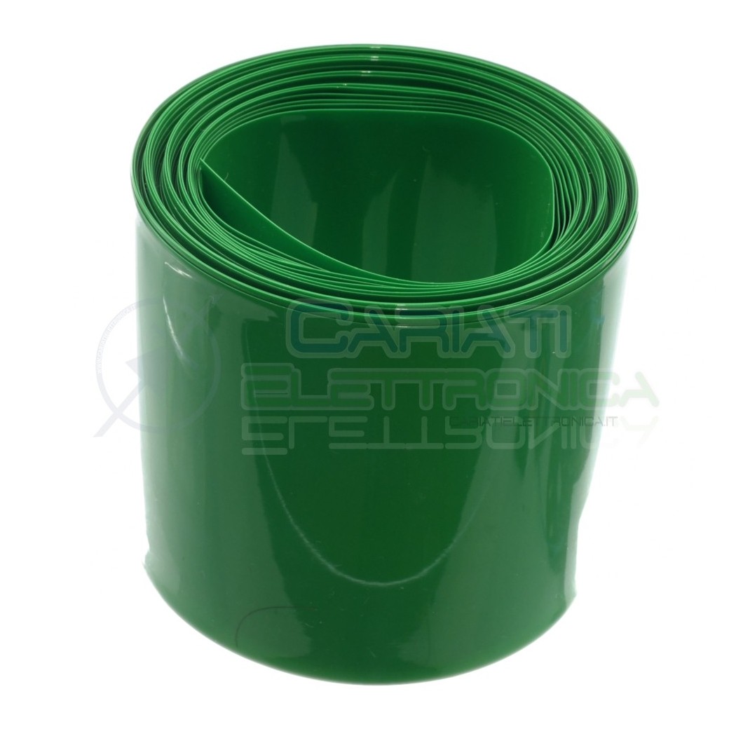 PVC Tubo termorestringente da 85mm per batterie lunghezza 1 metro 1m verde Generico