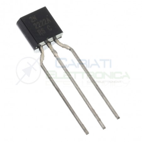 10 pezzi Transistor 2N2222A 2N2222 Bjt npn 75V 0.6A 625mW 3 Pin TO-92 DIOTEC SEMICONDUCTOR