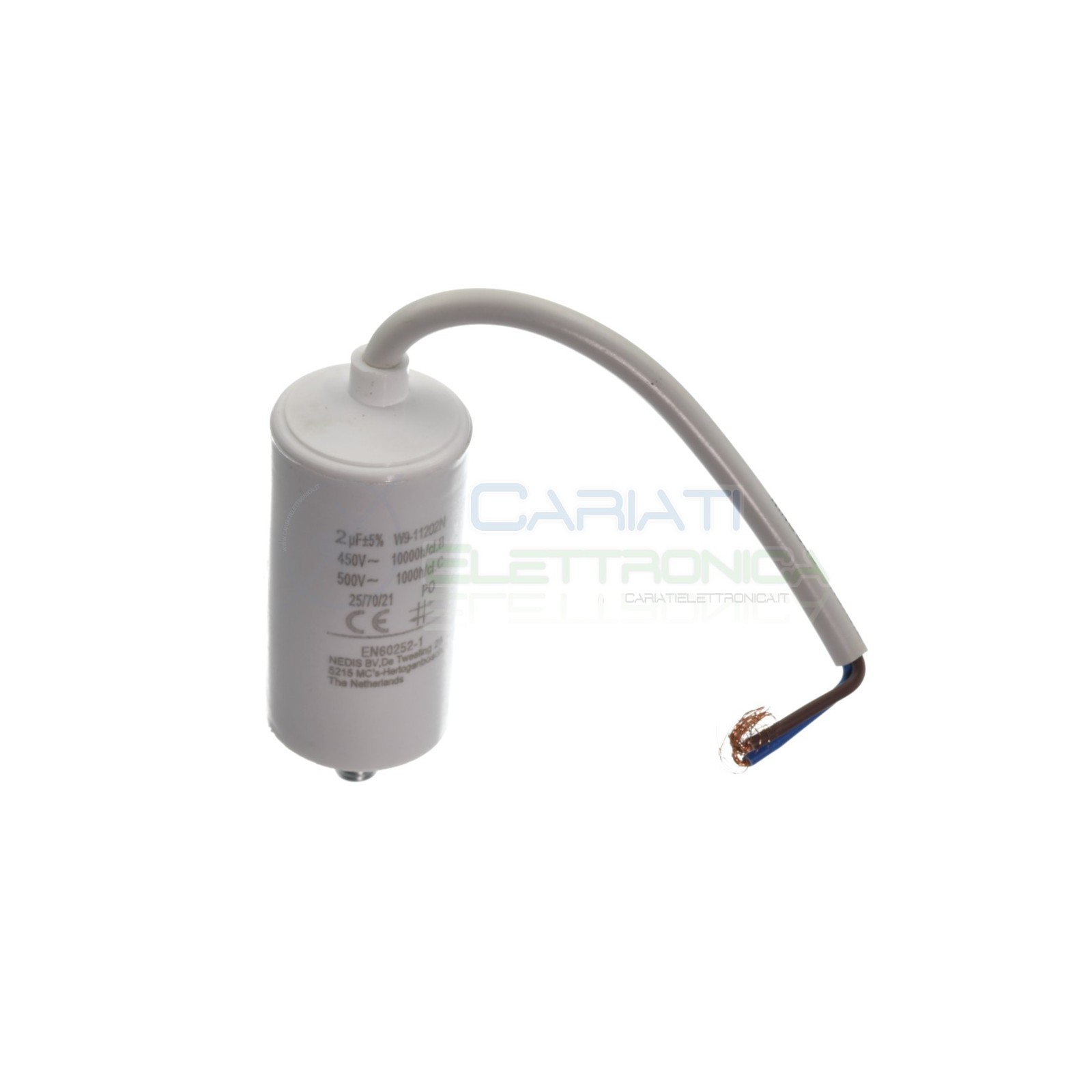 Condensatore elettrico 2 uF 2uF 450V Capacitore avvio motore pompa elettropompa Generico