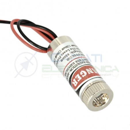 Modulo laser 650nm ROSSO diodo a punto puntatore diode pointer puntero 3v 5v DC