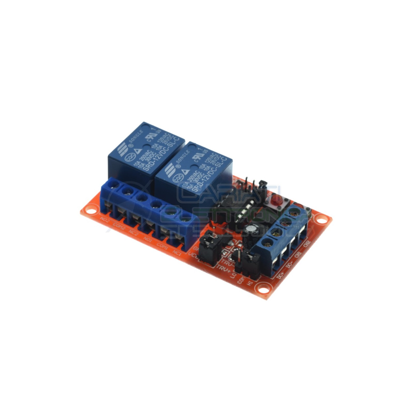 Scheda 2 Relay Relè 12V Dc 10A SONGLE SRD-12VDC-SL-C SPDT Monostabile BistabileGenerico