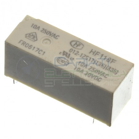 Relè relay Hongfa HF118F 012-1ZS1T bobina 12VDC SPDT 10A 5 pin HONGFA RELAY